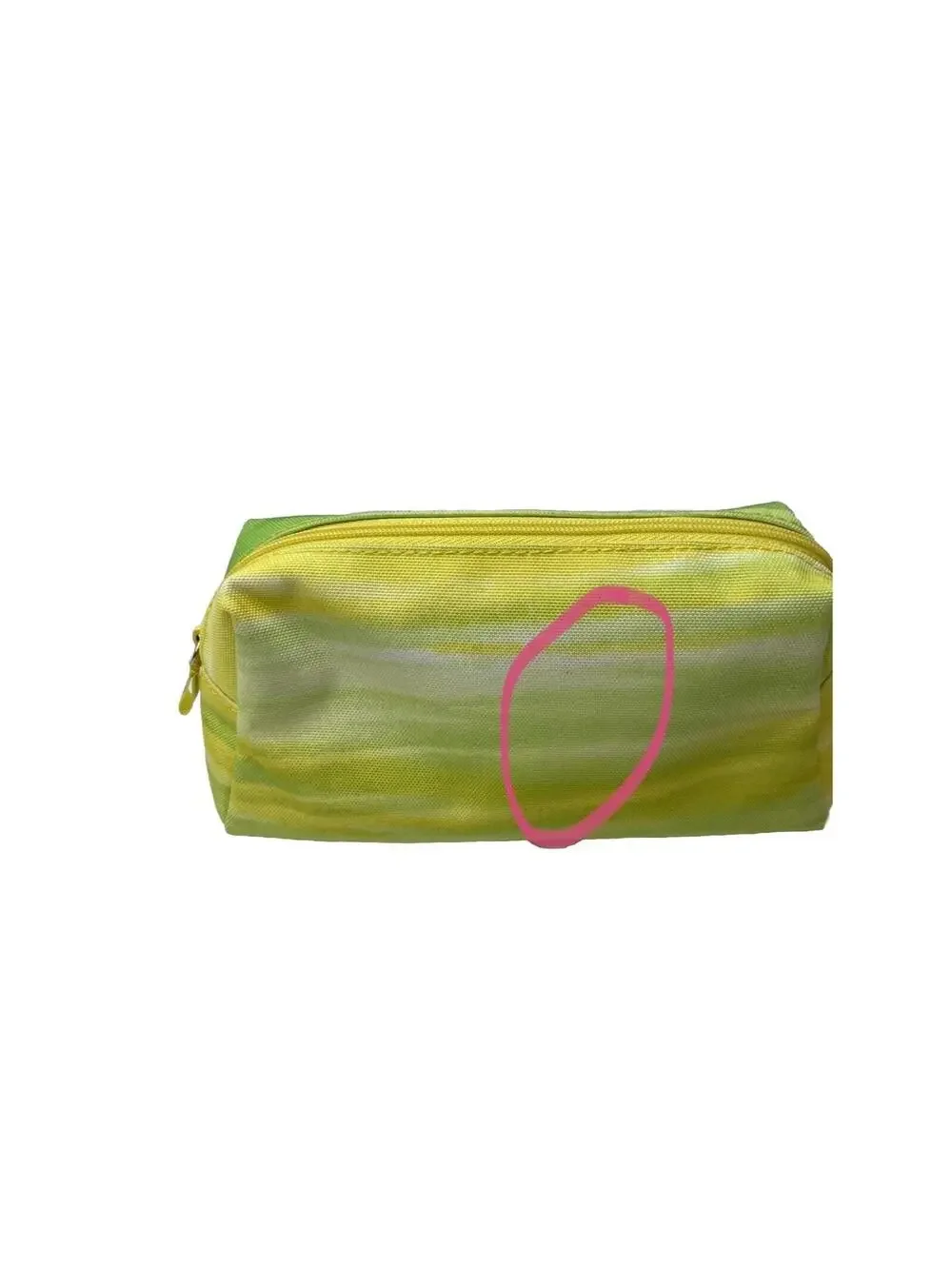 Clinique Makeup Bag Green and Yellow Cosmetic Pouch New